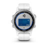 Спортивные часы Garmin Fenix 5s Plus Sapphire белые с белым ремешком